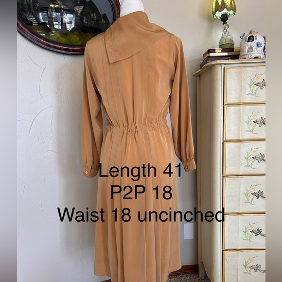 Rare Vintage Tokyo Designer Midi Dress | Asymmetric Button Neckline - Picture 5 of 9